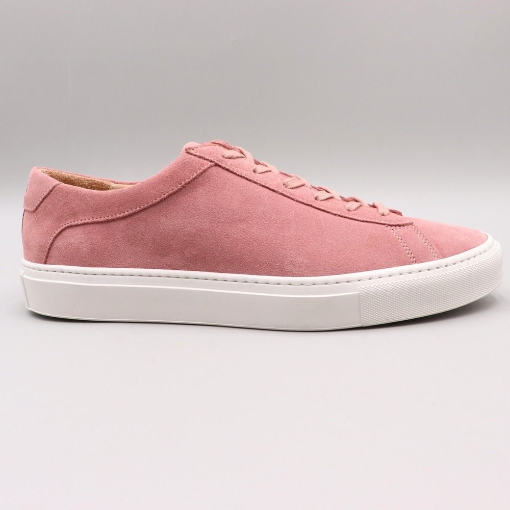 Koio Capri Pink Suede Low Top Sneakers Mens Size 10 US Casual Made in Italy